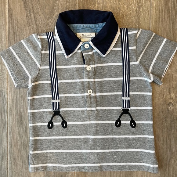MINICLASIX Boys Suspender Polo NWOT 18 mos. - Picture 5 of 7